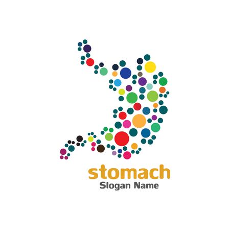Stomach care icon logo designs concept vector illustrationのイラスト素材