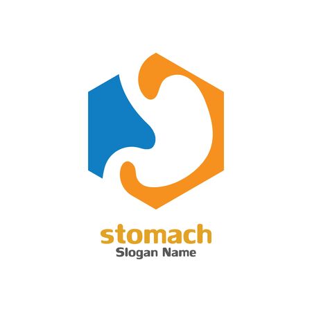 Stomach care icon logo designs concept vector illustrationのイラスト素材