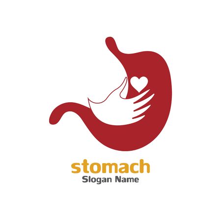 Stomach care icon logo designs concept vector illustrationのイラスト素材