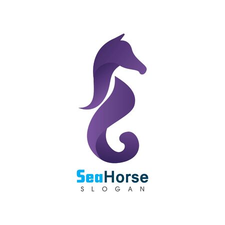 Sea Horse icon logo and symbol creative vector illustrationのイラスト素材