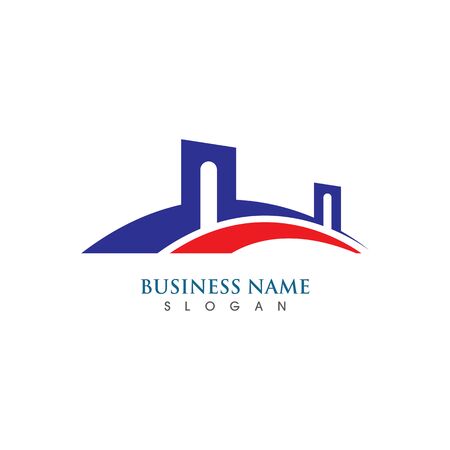 Bridge icon vector illustration Logo template designのイラスト素材