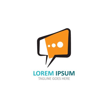 Chat bubble messenger logo or symbol communication creative template designのイラスト素材