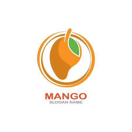 Mango Fruit  Template vector illustration designのイラスト素材