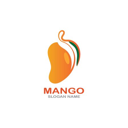 Mango Fruit  Template vector illustration designのイラスト素材