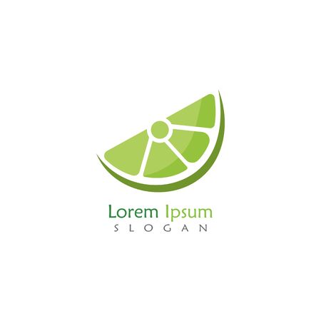 Lime logo design, Isolated lime creative template vectorのイラスト素材