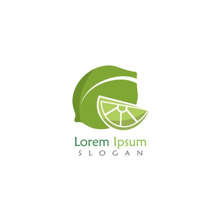 Lime logo design, Isolated lime creative template vectorのイラスト素材