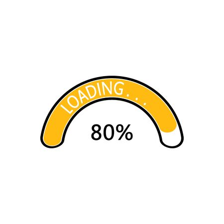 Flat loading bar website template buffering waiting indicator icons