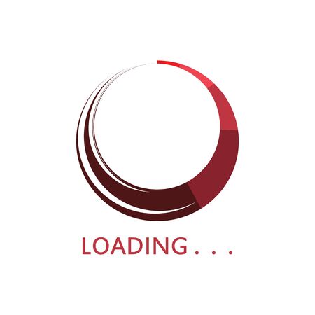 Circle loading spinning website template buffering waiting indicator iconsのイラスト素材