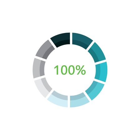 Circle loading spinning website template buffering waiting indicator iconsのイラスト素材