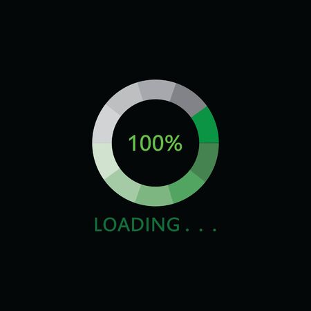 Circle loading Logo indicator template isolated background vector illustrationのイラスト素材