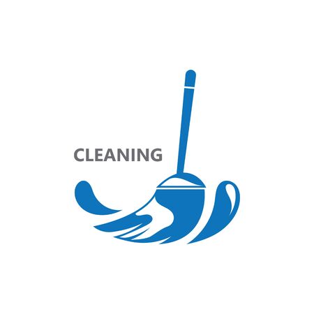 Creative Cleaning Concept Logo Design Template Vector illustrationのイラスト素材