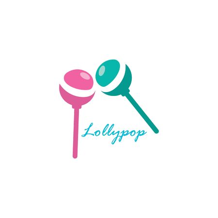 Sweet candy Lollipop  Realistic vector Background template Illustrationのイラスト素材