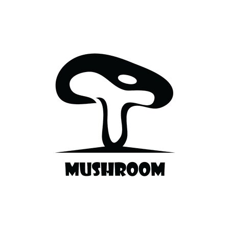 Mushroom logo modern and simple stamp style. nature or food vector design 
templateのイラスト素材