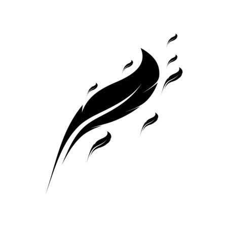 Feather smooth Icon Vector Logo Template Illustration Designのイラスト素材
