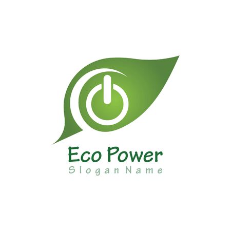 Eco power of  logo energy creative template designのイラスト素材