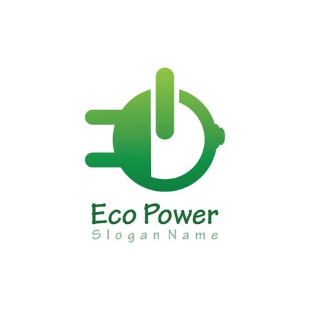 Eco power of  logo energy creative template designのイラスト素材