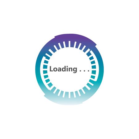 Circle loading spinning Progress upload template buffering waiting indicator iconsのイラスト素材