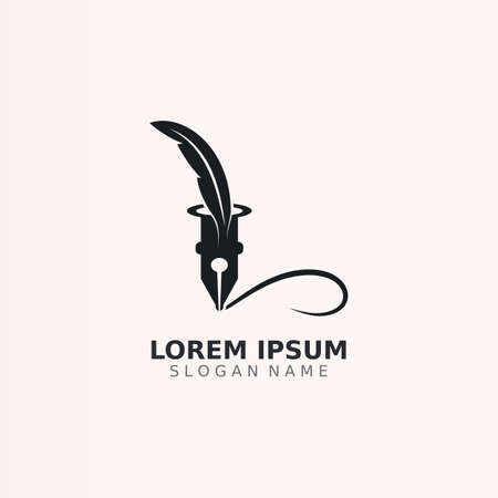 Pen logo inspiration creative concept  template unique vector designのイラスト素材