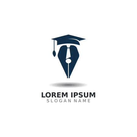 Pen logo inspiration creative concept  template unique vector designのイラスト素材