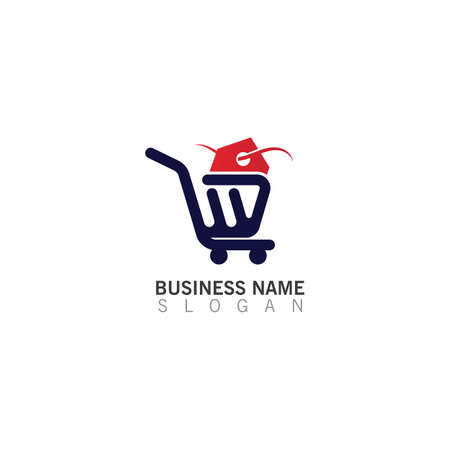 Shopping Cart Logo creative template, Shop Logo Vector Inspiration designのイラスト素材