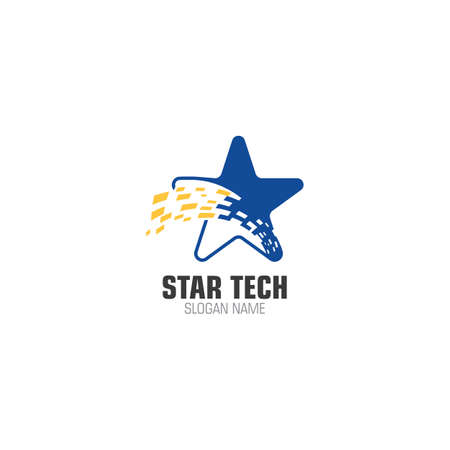 Star Tech Logo modern Technology Design illustrationのイラスト素材