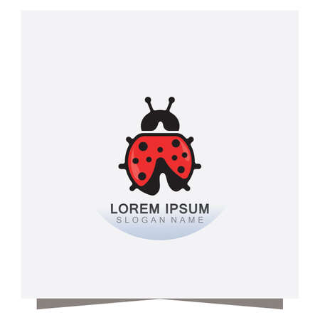 Lady bug animal beautiful vector illustration icon design templateのイラスト素材