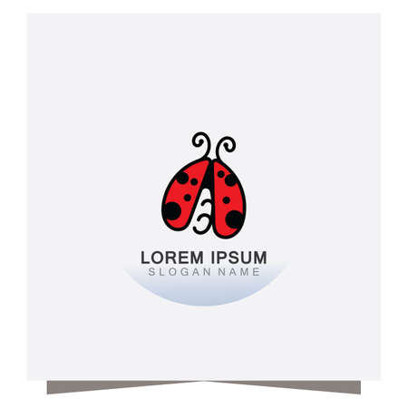 Lady bug animal beautiful vector illustration icon design templateのイラスト素材