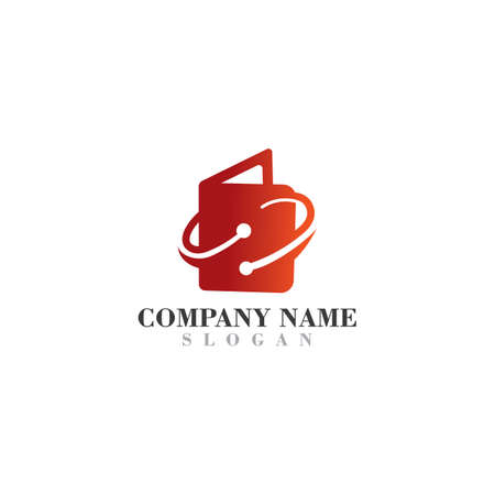 Book tech logo inspiration design template technology vectorのイラスト素材