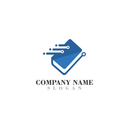 Book tech logo inspiration design template technology vectorのイラスト素材