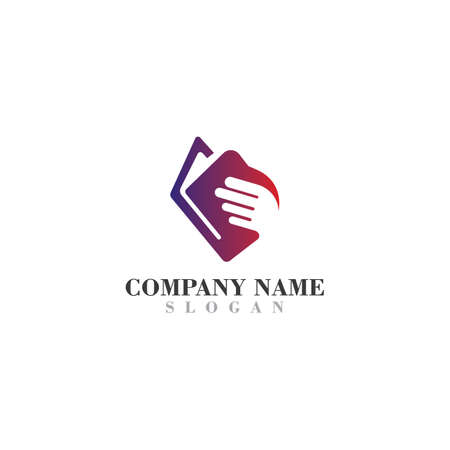Book reading Logo inspiration Template business Designのイラスト素材