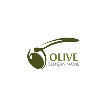 Olive Oil template icon design health fruit vegetableのイラスト素材