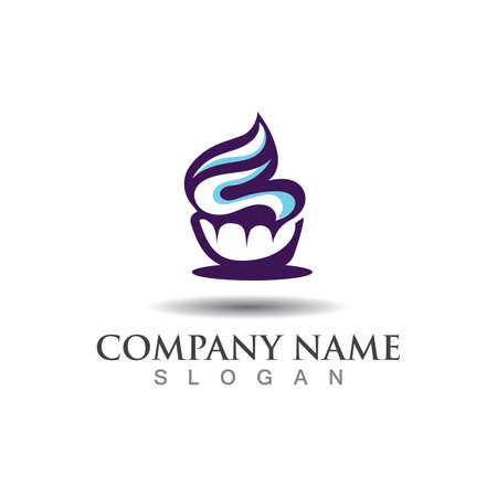 Cupcake Bakery Logo sweet dessert template icon Bakery designのイラスト素材