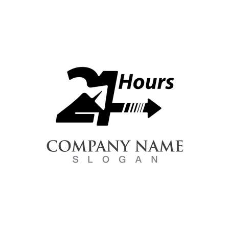 24 hours all day cyclic icon. Signs and symbol for business templateのイラスト素材
