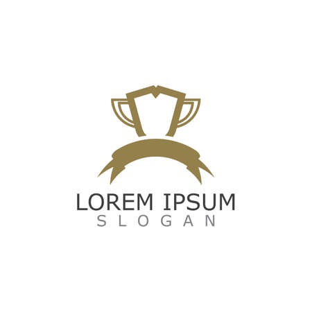 Modern Trophy Winner Symbol Icon Vector Graphic Design Stock Vectorのイラスト素材