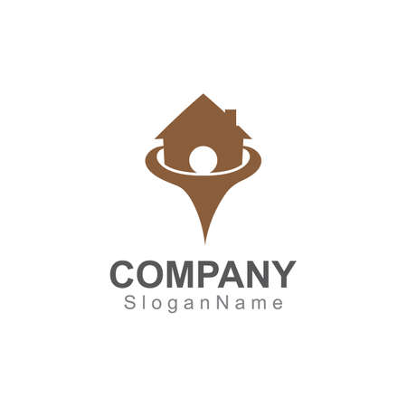 Home and people Logo design inspiration image Template Design Vectorのイラスト素材