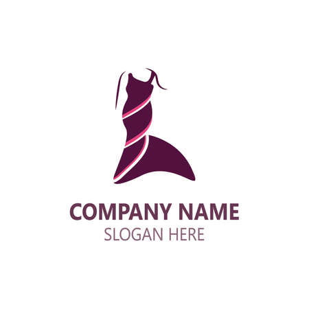Dress woman logo image beauty creative for boutique vectorのイラスト素材