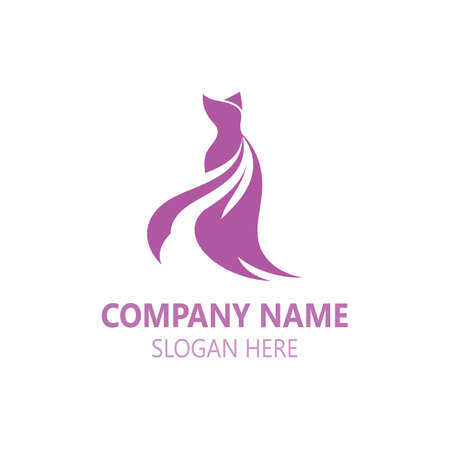 Dress woman logo image beauty creative for boutique vectorのイラスト素材
