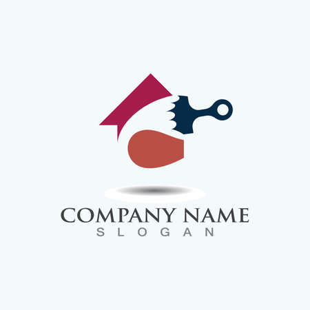 Home Renovation of painting logo design inspirationのイラスト素材