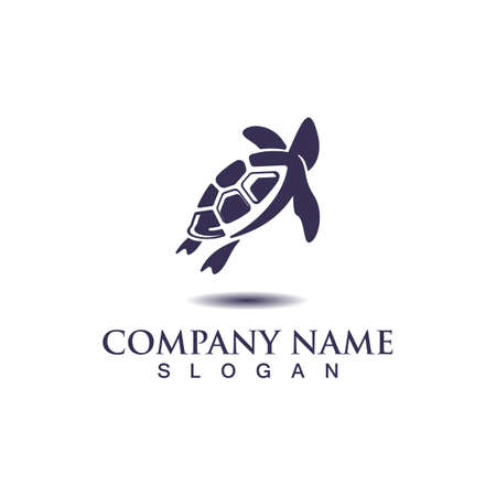 Turtle sea logo image design template animal vectorのイラスト素材