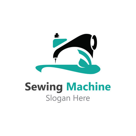 Sewing Machine Logo design concept, Tailor Sewing vector, Fashion Simple Design Templateのイラスト素材