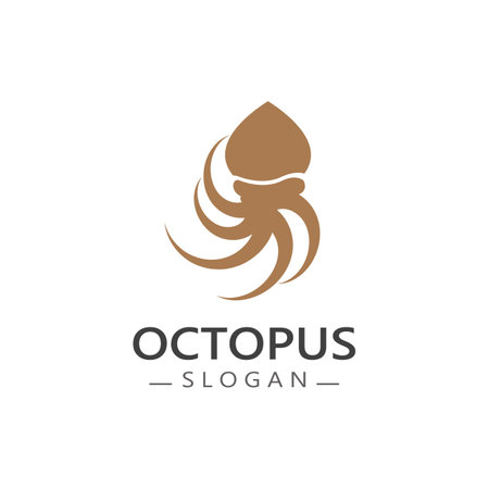Octopus logo image design icon illustration animal vectorのイラスト素材