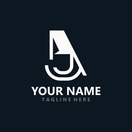 Letter AJ, JA initial Logo, modern minimalist Logotype Vector, Identity business Design elementのイラスト素材