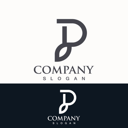 Minimalist DP Letter Logo, simple and Luxury Icon Vector business identity design Template Elementのイラスト素材