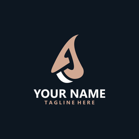 Minimalist AJ Letter Logo, simple and Luxury Icon Vector business identity design Template Elementのイラスト素材