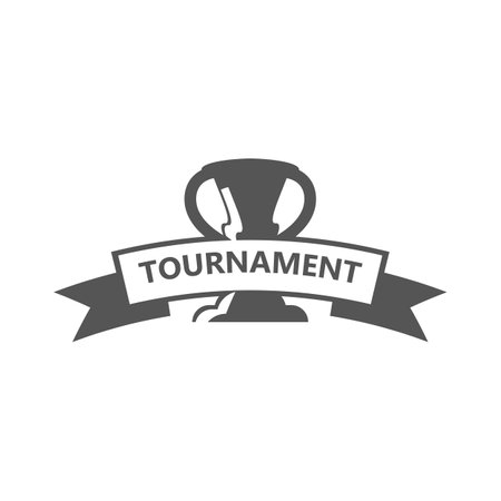 Trophy Logo winner, Sports Tournament Championship Cup Design. minimalist emblem sport, club shop simple iconのイラスト素材