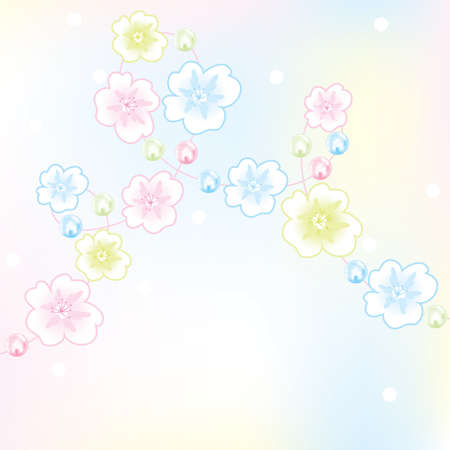 vector abstract floral backgroundのイラスト素材