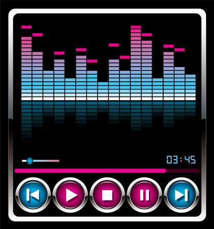 vector media playerのイラスト素材