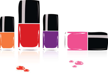 Collection of nail polishのイラスト素材
