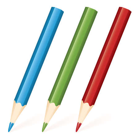 Colored pencilsのイラスト素材