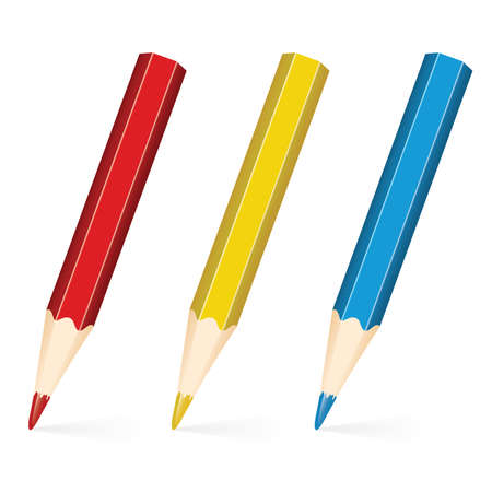 Colored pencilsのイラスト素材